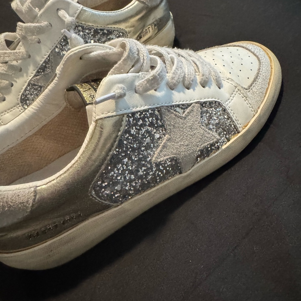 Vintage Havana White and Silver Sneakers